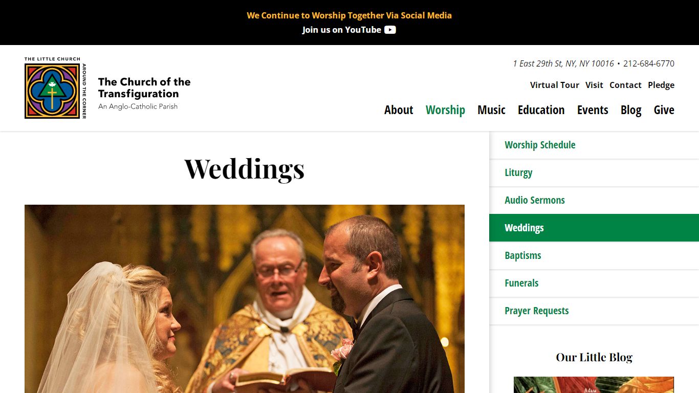 Weddings - Church of the Transfiguration, Episcopal